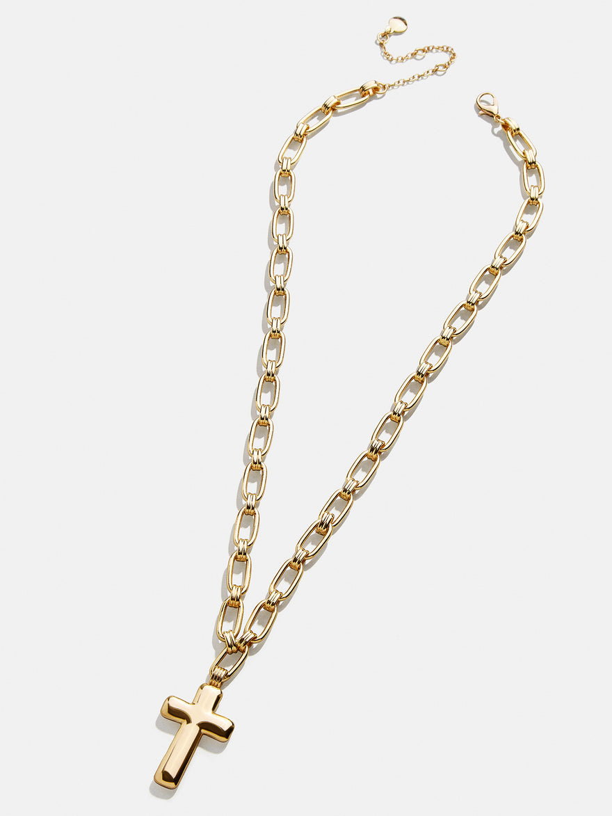 Hope Statement Cross Necklace - Bubble Cross