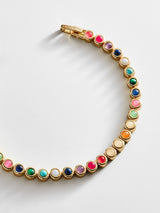 BaubleBar Nina Semi-Precious Bracelet - Gold/Multi -
Multicolored stones on a sleek gold bracelet