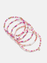 BaubleBar Indya Semi-Precious Layered Bracelet Set - Pink Multi -
Set of five beaded stretch bracelets