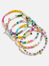 BaubleBar Indya Semi-Precious Layered Bracelet Set  - Multi - 
    Set of five beaded stretch bracelets