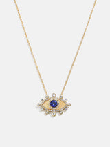 BaubleBar Elena Evil Eye Necklace - Gold/Blue -
Evil eye pendant necklace