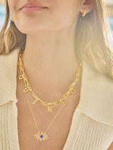BaubleBar Elena Evil Eye Necklace - Gold/Blue -
Evil eye pendant necklace