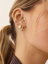BaubleBar 18K Gold Lana Earrings - Gold/Pavé -
18K gold plated sterling silver, Cubic Zirconia