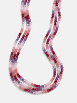BaubleBar Lena Semi-Precious Layered Necklace - Pink -
3-in-1 necklace for easy styling