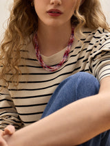 BaubleBar Lena Semi-Precious Layered Necklace - Pink -
3-in-1 necklace for easy styling