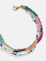 BaubleBar Rowan Semi-Precious Layered Bracelet - Santorini -
Colorful bracelet with multiple chains