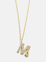 BaubleBar Pavé Double Initial Custom Necklace - Gold/Pavé - 
    25% Off Custom Gifts: The Annual Custom Event