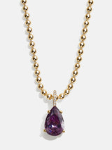BaubleBar Esther 18K Gold Plated Sterling Silver Birthstone Necklace - Amethyst -
Black Friday Deal; Demi-Fine Collection