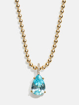 BaubleBar Esther 18K Gold Plated Sterling Birthstone Necklace - Aquamarine -
Black Friday Deal