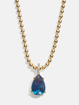 BaubleBar Esther 18K Gold Plated Sterling Silver Birthstone Necklace - Blue Zircon -
Black Friday Deal; Demi-Fine Collection