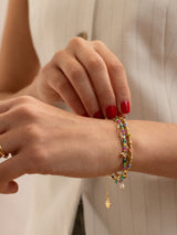 BaubleBar Rowan Semi-Precious Layered Bracelet - St. Tropez -
Colorful bracelet with multiple chains