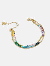 BaubleBar Rowan Semi-Precious Layered Bracelet - Capri -
Colorful bracelet with multiple chains