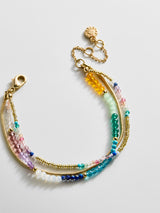 BaubleBar Rowan Semi-Precious Layered Bracelet - Capri -
Colorful bracelet with multiple chains