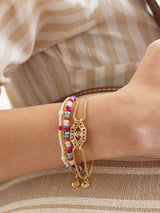 BaubleBar Evil Eye Reversible Bracelet - Gold/Multi -
Multicolored and clear reversible evil eye bracelet