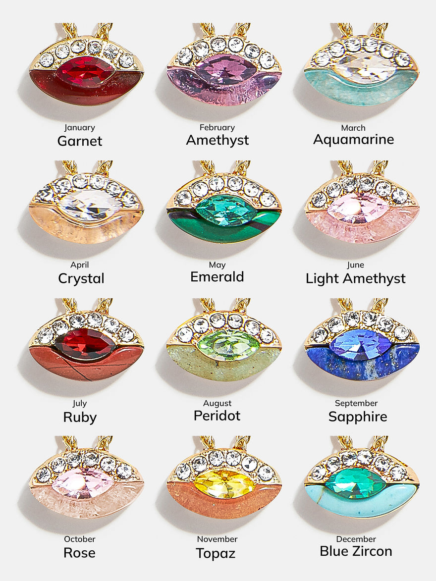 Clove Semi-Precious Birthstone Necklace - Topaz