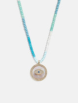 BaubleBar Evil Eye Semi-Precious Necklace - Gold/Blue -
Evil eye semi-precious necklace