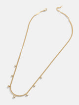 BaubleBar 18K Gold Leslie Necklace - Gold/Pavé -
18K gold plated sterling silver, Cubic Zirconia