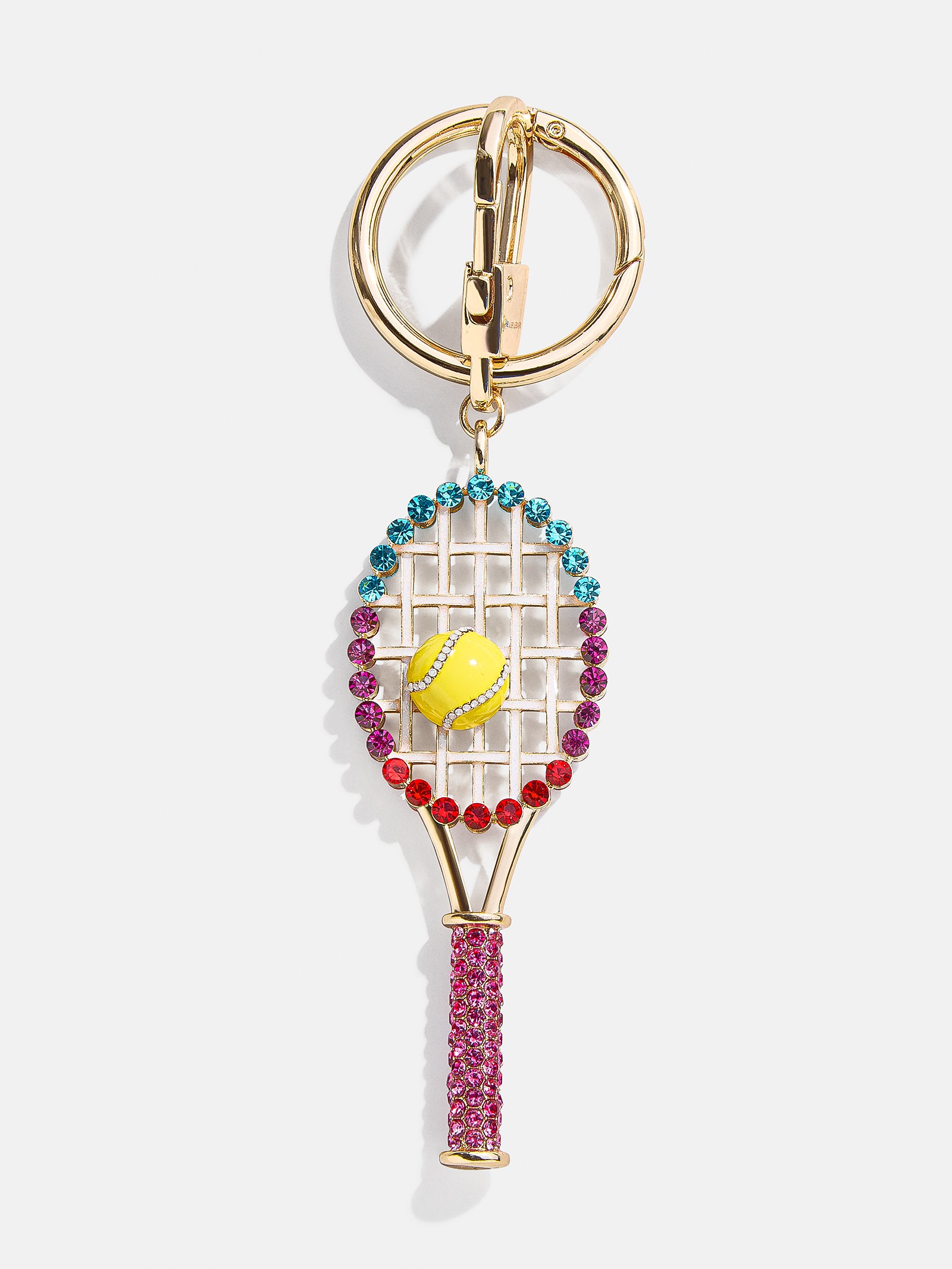 MLB Keychain - Texas Rangers – MLB keychain – BaubleBar BaubleBar Gold-Tone Multicolor Charm Keychain with Pinwheel & Baseball display picture 1