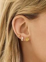 BaubleBar 18K Gold Sports Delicate Stud - Baseball - 
    18K gold plated sterling silver