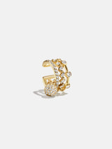 BaubleBar Simone 18K Gold Ear Cuff - Gold/Pavé -
Cubic zirconia, 18K gold plated sterling silver