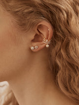 BaubleBar Simone 18K Gold Ear Cuff - Gold/Pavé -
Cubic zirconia, 18K gold plated sterling silver