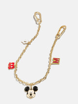 BaubleBar Disney Mickey Mouse Motif Bag Charm - Mickey Mouse - 
    Gold chain bag charm with Mickey Mouse motifs