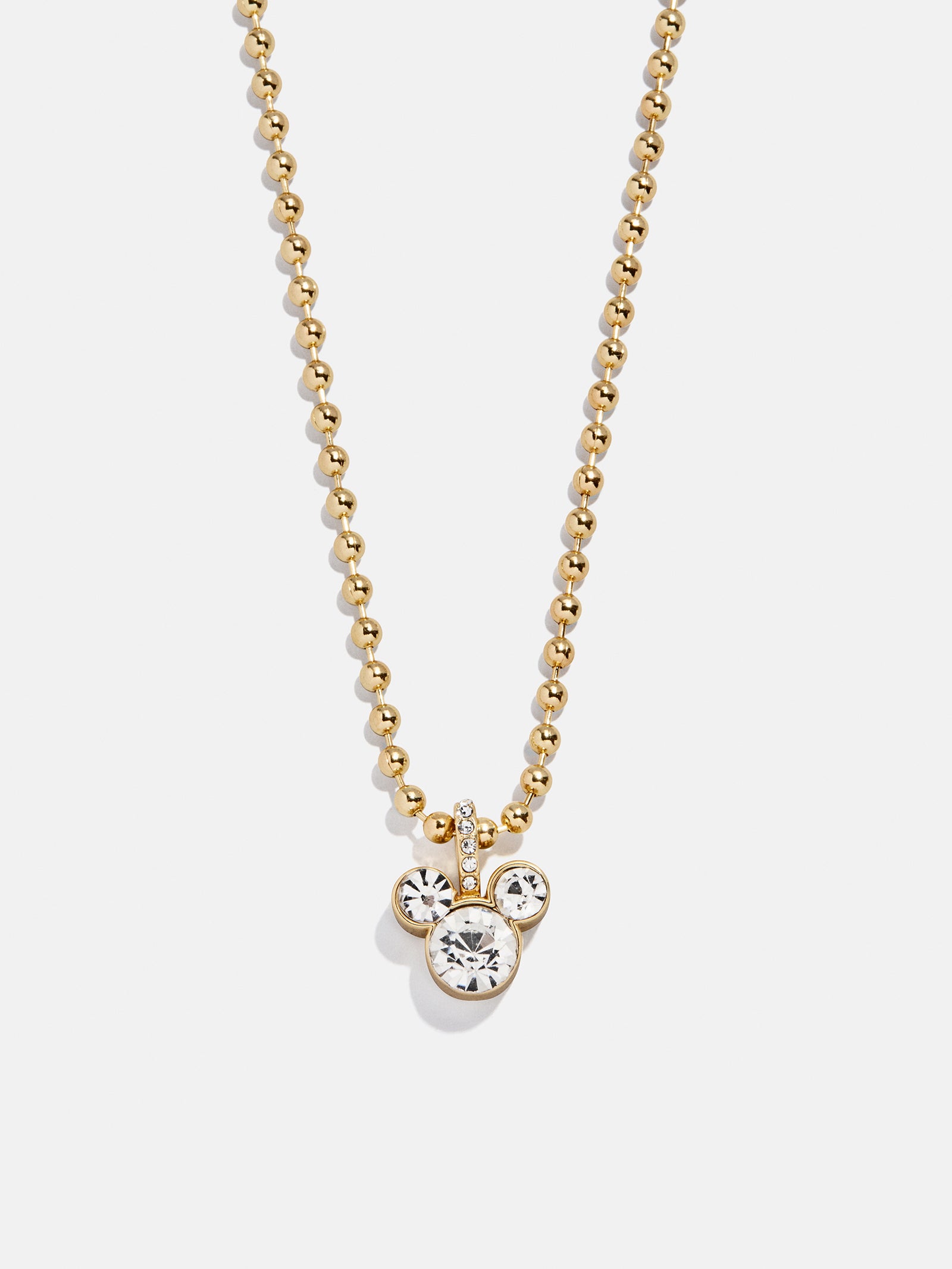Disney Mickey Mouse Pisa Necklace - Gold/Pavé