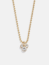 BaubleBar Disney Mickey Mouse Pisa Necklace - Gold/Pavé - 
    Crystal pendant on a ball chain