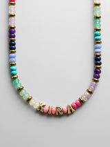 BaubleBar Semi-Precious Custom Bubble Necklace - Semi-Precious Bubble -
Multicolored beaded necklace