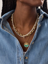 BaubleBar 18K Gold Ocean Reversible Pendant Necklace - Aqua - 
    EXTRA 20% Off Sale. Prices as marked.
