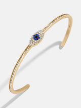 BaubleBar Evil Eye Cuff Bracelet - Evil Eye - 
    Crystal bracelet for stacking