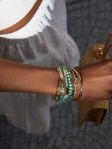 BaubleBar Nina Semi-Precious Bracelet - Gold/Turquoise -
Turquoise stones on a sleek gold bracelet