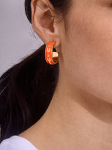 BaubleBar WEAR By Erin Andrews X BaubleBar New York Mets Enamel Hoop Earrings - New York Mets - 
    MLB hoop earrings