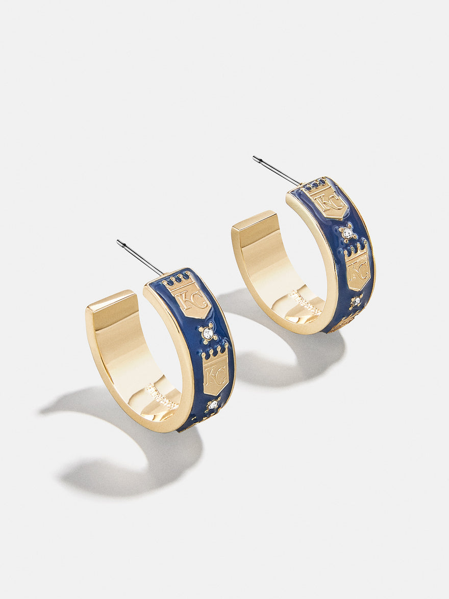 WEAR By Erin Andrews X BaubleBar Kansas City Royals Enamel Hoop Earrings - Kansas City Royals