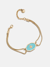 BaubleBar Evil Eye Reversible Bracelet - Gold/Turquoise -
Reversible blue and pavé evil eye bracelet