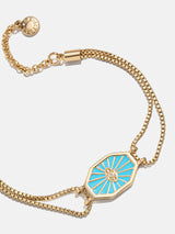 BaubleBar Evil Eye Reversible Bracelet - Gold/Turquoise -
Reversible blue and pavé evil eye bracelet