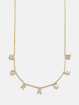 BaubleBar 18K Gold Custom Icon Necklace - 18K Gold. Pavé Cubic Zirconia Stones -
Limited Time: Enjoy 20% Off