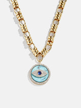 BaubleBar Sohla Evil Eye Statement Necklace - Gold/Turquoise -
Evil eye pendant necklace