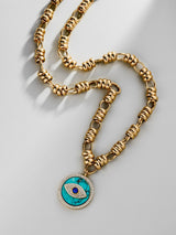 BaubleBar Sohla Evil Eye Statement Necklace - Gold/Turquoise -
Evil eye pendant necklace