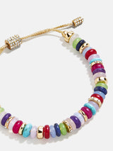 BaubleBar Paola Semi-Precious Bracelet - Gold/Multi - 
    Semi-precious pull-tie bracelet