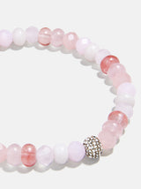 BaubleBar Marysol Semi-Precious Bracelet - Pink - 
    Pavé semi-precious stretch bracelet