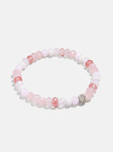 BaubleBar Marysol Semi-Precious Bracelet - Pink - 
    Pavé semi-precious stretch bracelet