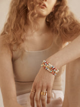 BaubleBar Marysol Semi-Precious Bracelet - Multi - 
    Pavé semi-precious stretch bracelet