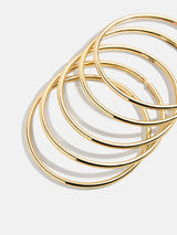 BaubleBar Alexia Bangle Bracelet Set - Gold - 
    Set of 5 hinge bangle bracelets