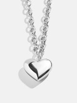 BaubleBar Millie Bubble Heart Necklace - Silver - 
    Statement silver necklace