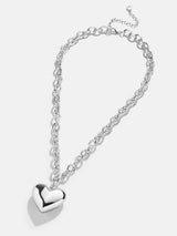 BaubleBar Millie Bubble Heart Necklace - Silver - 
    Statement silver necklace