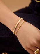 Disney Mickey Mouse Bezel Custom Tennis Bracelet - Gold/Pavé
