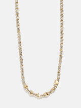 BaubleBar Disney Mickey Mouse Bezel Custom Tennis Necklace - Gold/Pavé - 
    25% Off Custom Gifts: The Annual Custom Event