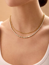 BaubleBar Disney Mickey Mouse Bezel Custom Tennis Necklace - Gold/Pavé - 
    25% Off Custom Gifts: The Annual Custom Event