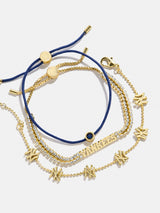 BaubleBar MLB Bracelet Set - New York Yankees -
Set of three New York Yankees bracelets